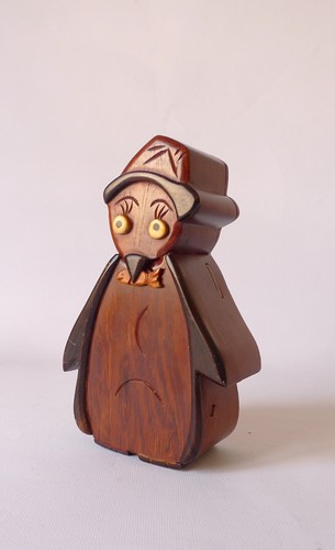 Pingouin porte bijoux bois - porte,