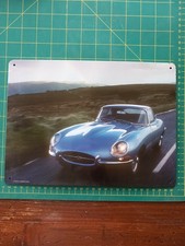 Plaque métal Jaguar Type-E 28x21 cms