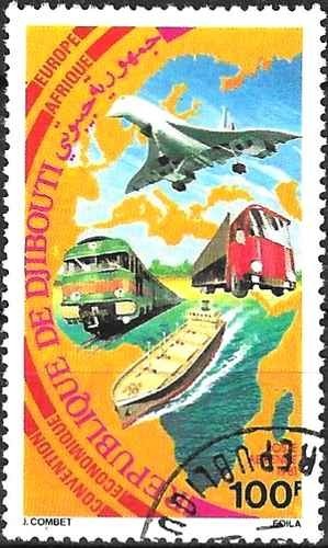 Timbre transports dont avion - timbre,