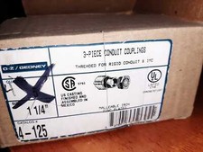 O/Z-GEDNEY 4-125 CONDUIT COULING 3-PIECE SIZE 1 1/4" Qty4 per box