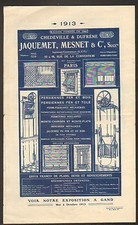 PARIS (XV°) USINE de MONTE-CHARGE , PERSIENNES "JAQUEMET , MESNET & Cie" en 1913