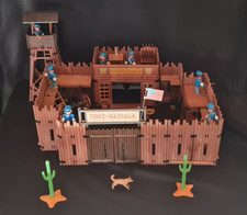 Lot Playmobil western Fort Randall :  personnages, chevaux, canon et accessoires