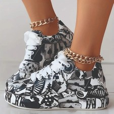 Baskets femme graffiti - , à