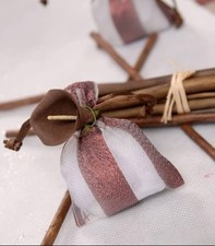 Pochettes rayures chocolat - 5,