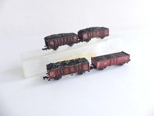 DIVERS N 1:160 / 4 WAGONS TOMBEREAU A ESSIEUX