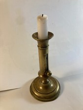 Grand Bougeoir à poussoir en laiton - H 17 cm - ANCIEN