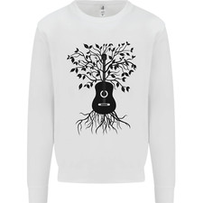 Sweatshirt Jumper Guitare Acoustique Racines D'Arbre Musique Enfants