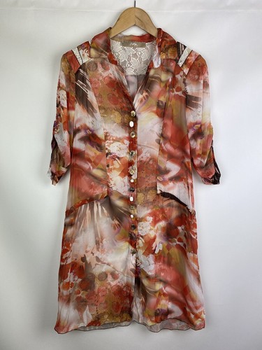 Robe chemise surimprimée