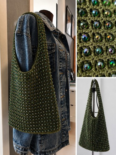 Sac main perles - sac, a