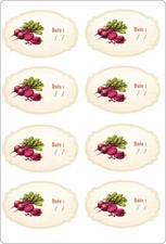 Lot de 16 etiquettes