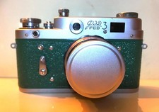 Appareil photo Fed-3a  peint grainé vert