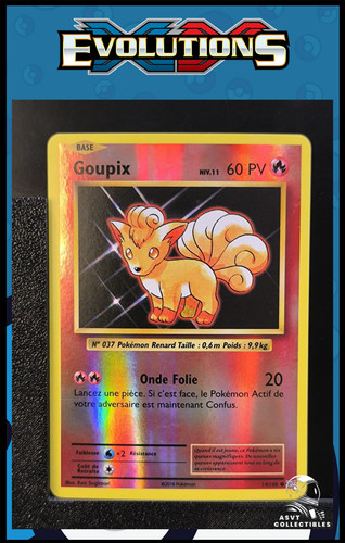 Carté pokémon goupix - carté,
