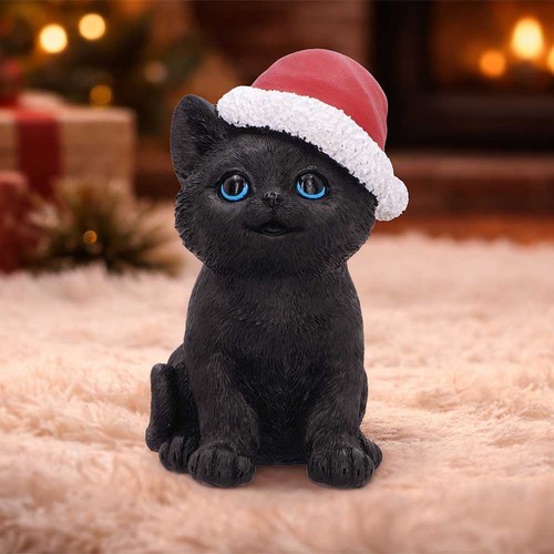 Figurine chat noir avec - chat,