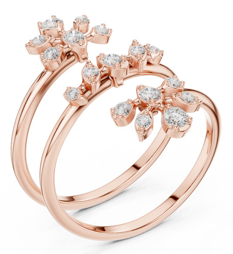 Bague célébration pavée - de,