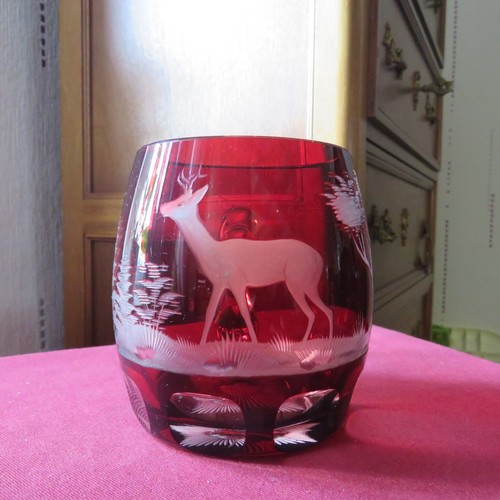 Chope cristal doublé - cristal, rouge