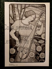 VIOLE DE GAMBE L'ERMITAGE 1900 PAUL BERTHON ART NOUVEAU document photo clipping 