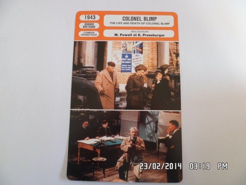Carte fiche cinema - carte, 1943