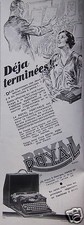PUBLICITÉ 1930 ROYAL PORTABLE