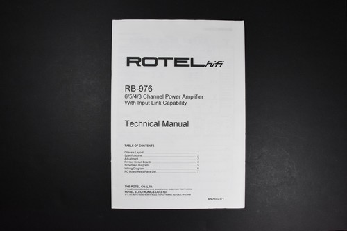 Rotel 976 4 - rb-976, 6/5/4/3