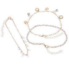 Adjustable Anklet Shell Pearl Bracelet Pour Cheville Bracelets De Chaîne Pied