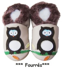 Chaussons en cuir souple