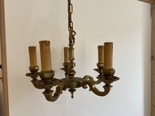 Lustre en bronze massif avec 5 lampes poids 3,6kg
