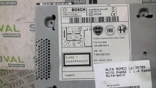 Autoradio alfa romeo mito - alfa,