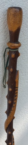 Canne monoxyle art populaire - canne,