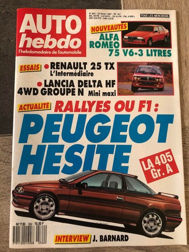 Auto hebdo 562 - hebdo, 25/02/1987