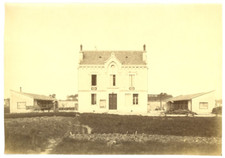 Villa à la campagne Vintage albumen Print Tirage albuminé  11x16  Circa 18