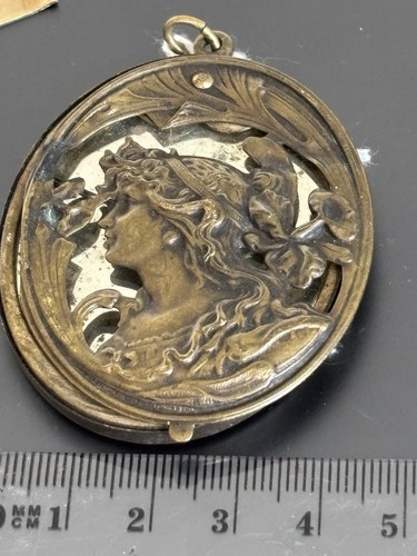 Pendentif art nouveau miroir - art,