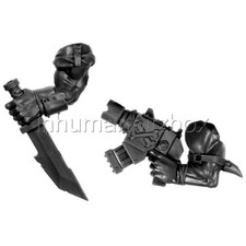 KOR54 PAIRE BRAS KIKOUP FLING KOMMANDO ORK WARHAMMER 40000 W40K BITZ 98-106