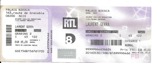 Billet concert laurent - billet, gerra