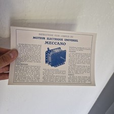 MECCANO intruction pour MOTEUR ELECTRIQUE UNIVERSEL