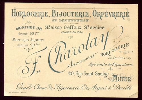 Autun carte publicitaire - .,