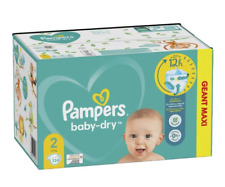 Pack 136 Couches PAMPERS Baby-Dry Taille 2 (4 à 8 KG) Lot Change Bébé Protection