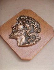 Bas relief Christ en bronze