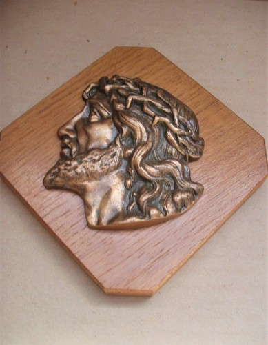 Bas relief christ bronze - bas,