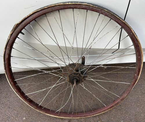 Roue jante bois 700 ancienne - jante,