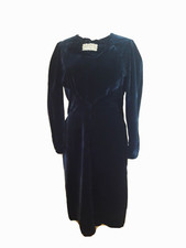 Ancienne Robe velours ras T.38