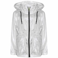 A2Z 4 Enfants Imperméable Veste Blanche Coupe-Vent Parka À Capuche
