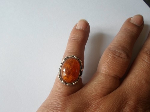 Bague argent massif - en,
