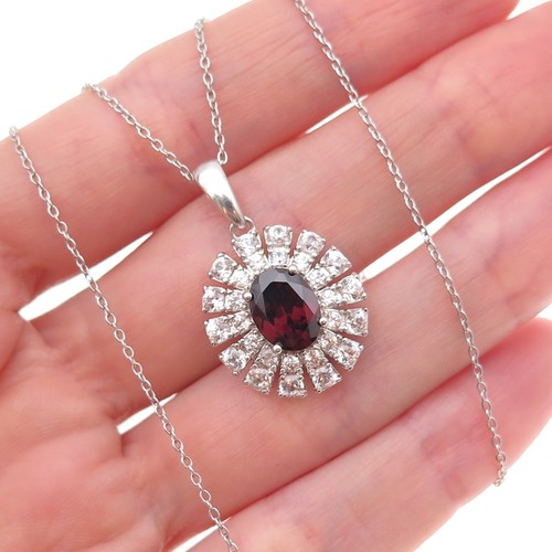 925 sterling silver real - silver, red