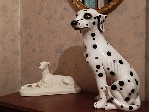 Statue chien dalmatien - chien,