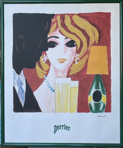Affiche lithographie perrier - lithographie,