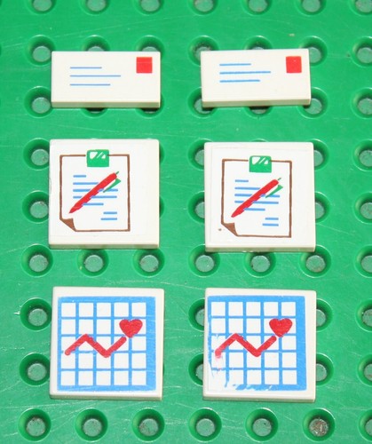 Lego belville tiles - tiles, blanches
