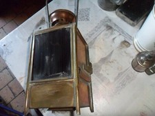 ANCIENNE ET TRES BELLE LAMPE SNCF EN CUIVRE 1938/1950 -MARQUE BUTIN- H 39cms