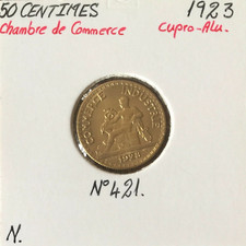50 CENTIMES - CHAMBRE DE COMMERCE - 1923 - Pièce de Monnaie // Qualité : NEUVE