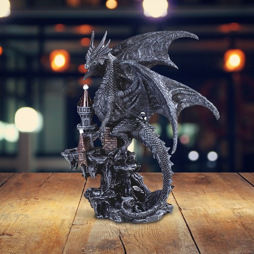 Medieval black dragon - black,