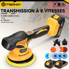 Polisseuse sans fil 150mm Polisseuse Excentrique Électrique 8 Vitesses Variables